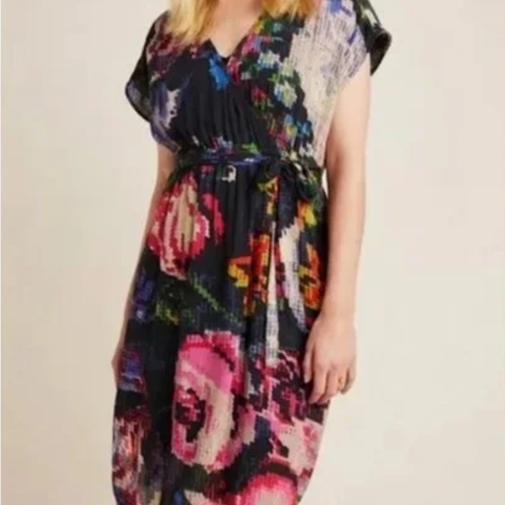 Anthropologie Astrid Needlepoint Dress